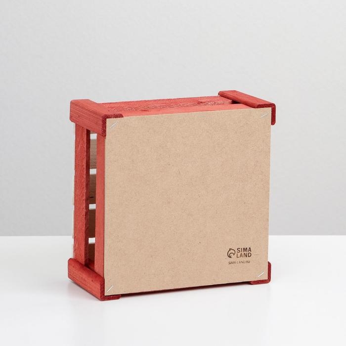 Подарочная коробка - ящик новогодний «С новым годом», деревянный 20 × 20 × 10 см Подарочная коробка - ящик новогодний «С новым годом», деревянный 20 × 20 × 10 см