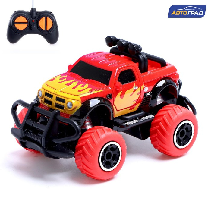 Джип радиоуправляемый &laquo;Граффити&raquo;, работает от батареек, цвет красный