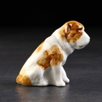 Статуэтка фарфоровая "Алабай рыже-белый", 10 см, авторская роспись Статуэтка фарфоровая "Алабай рыже-белый", 10 см, авторская роспись