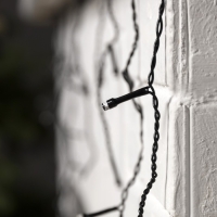 Гирлянда &laquo;Бахрома&raquo; 1.8 &times; 0.5 м, IP20, тёмная нить, 48 LED, свечение синее, 8 режимов, 220 В