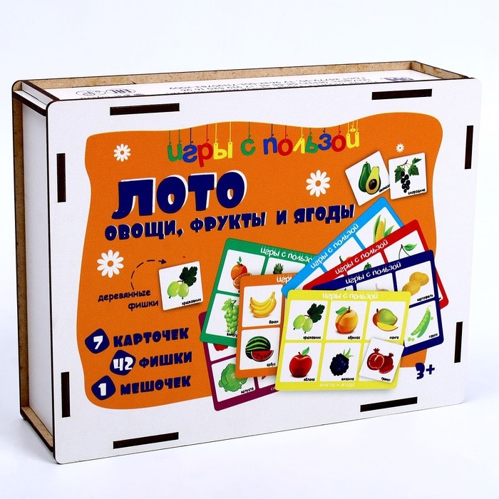 Игра настольная лото &laquo;Овощи и фрукты&raquo;
