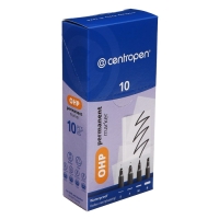 Маркер для OHP перманентный 2.5 мм, линия 1.0 мм, Centropen 2637M, цвет чёрный