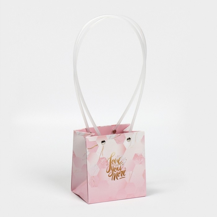 Пакет влагостойкий для цветов Love you more, 11,5 х 12 х 8 см