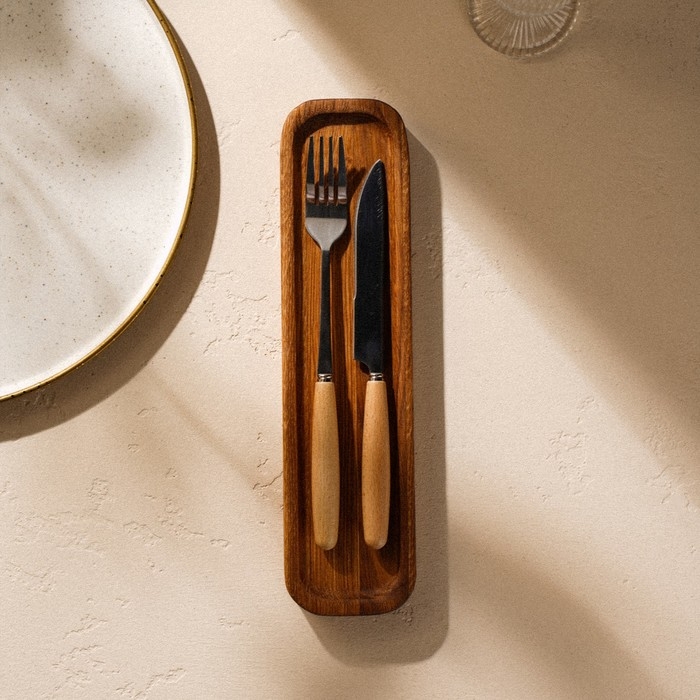 Подставка из дуба для столовых приборов и специй Sima-Land Home &laquo;Ариль&raquo;, 27&times;7&times;2 см