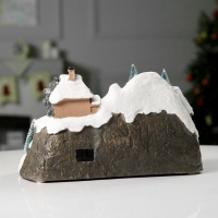 Светодиодная фигура &laquo;Новогодние магазины&raquo; 31 &times; 27 &times; 21 см, полистоун, батарейки ААх3 (не в комплекте), USB, свечение тёплый белый