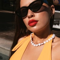 Колье &laquo;Перламутр&raquo; звёзды, цвет белый в золоте, 41 см