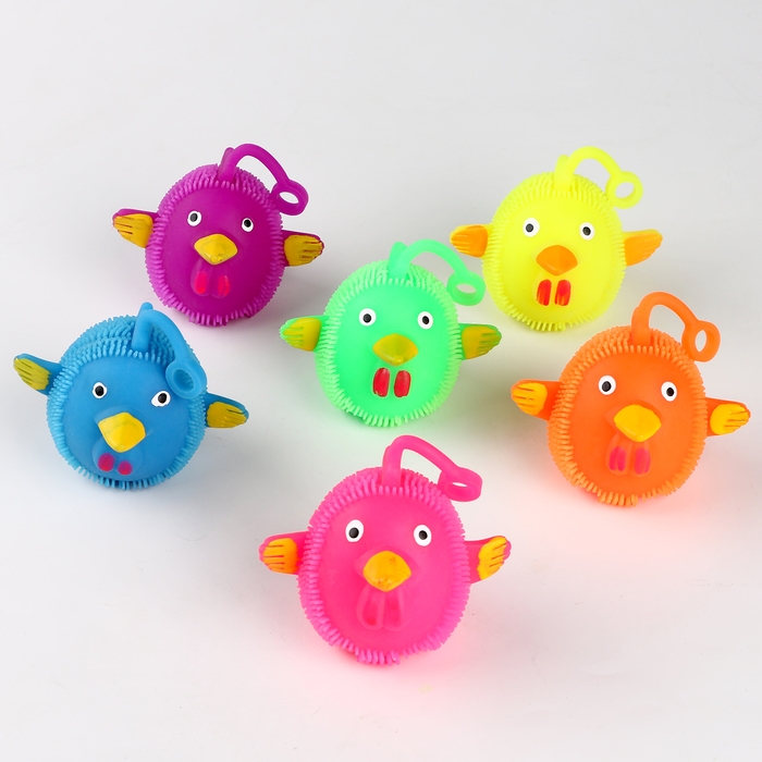 Мяч детский резиновый ёжка световой &laquo;Злые птички&raquo;, цвета МИКС , в шоубоксе