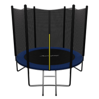 Батут ONLYTOP, d=244 см, высота сетки 173 см, с лестницей, цвет синий
