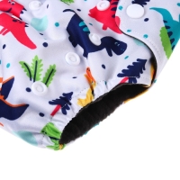 Многоразовый подгузник &laquo;Динозаврики&raquo;, 3-8 кг, цвет белый, Крошка Я