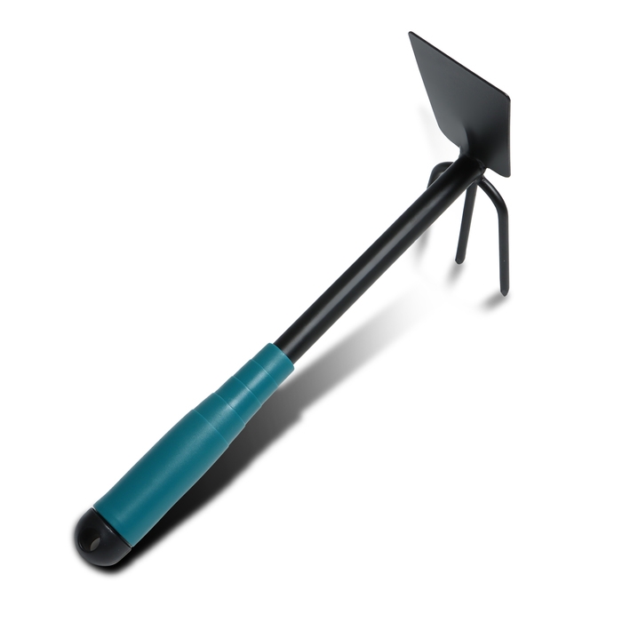 Мотыжка комбинированная Greengo, длина 28 см, 3 зубца, пластиковая ручка Мотыжка комбинированная Greengo, длина 28 см, 3 зубца, пластиковая ручка