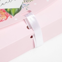 Коробка подарочная складная, упаковка, &laquo;Цветы&raquo;, 16.5 х 12.5 х 5 см, БЕЗ ЛЕНТЫ