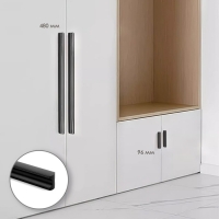 Ручка скоба CAPPIO RSC022, алюминий, м/о 480, цвет черный Ручка скоба CAPPIO RSC022, алюминий, м/о 480, цвет черный