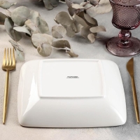 Тарелка керамическая квадратная &laquo;Сапфир&raquo;, d=20,3 см, цвет оранжевый