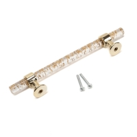 Ручка скоба CAPPIO PK106, м/о 128 мм, D=12 мм, пластик, цвет прозрачно-золтой/золото Ручка скоба CAPPIO PK106, м/о 128 мм, D=12 мм, пластик, цвет прозрачно-золтой/золото