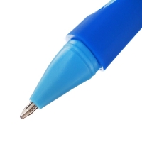 Набор шариковых ручек 12 штук, 0,7мм, корпус синий с резиновым держателем, чернила синие Набор шариковых ручек 12 штук, 0,7мм, корпус синий с резиновым держателем, чернила синие