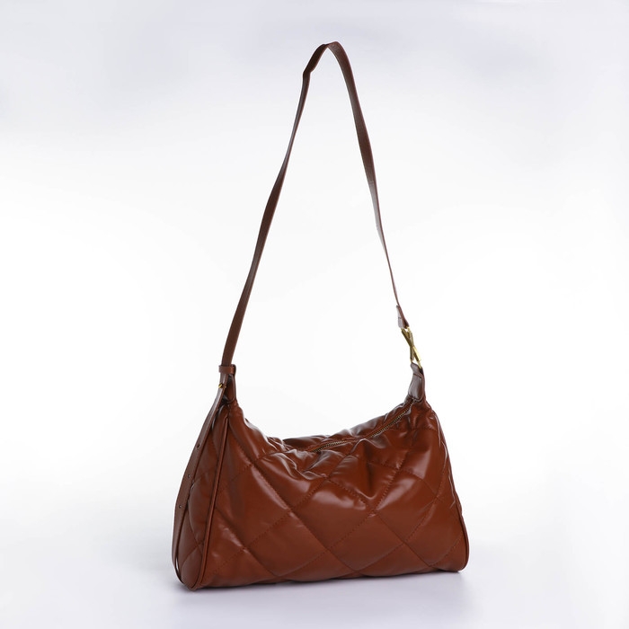 Сумка-мешок на молнии, цвет коричневый Сумка-мешок на молнии, цвет коричневый