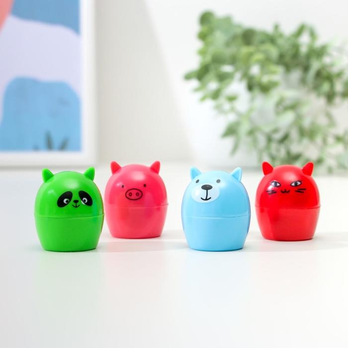 Бальзам для губ &laquo;Зверята&raquo;, микс цветов и ароматов