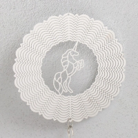 Ветряной колокольчик металл 3D "Единорог" с бусиной 13,5х13,5х31 см Ветряной колокольчик металл 3D "Единорог" с бусиной 13,5х13,5х31 см