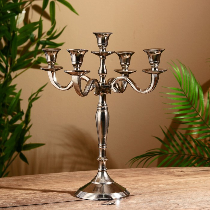 Подсвечник  "Волны" на 5 свечей 31х31х36 см