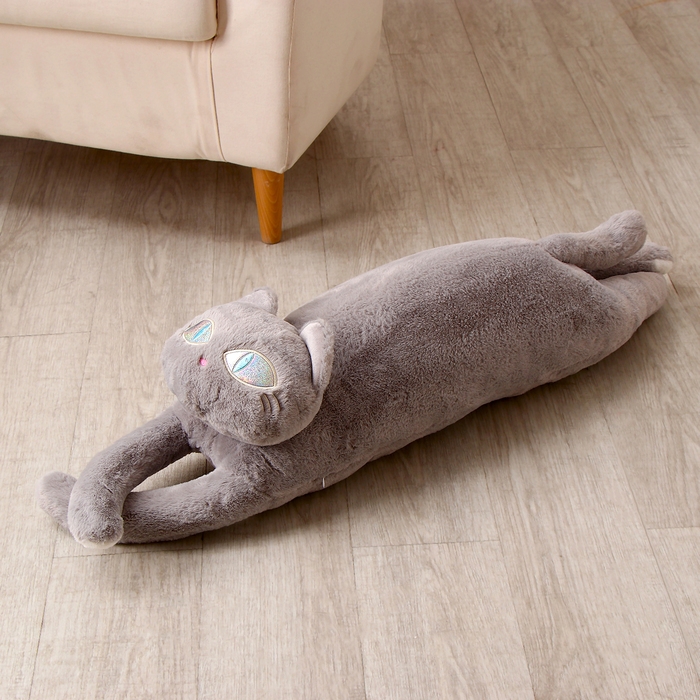 Мягкая игрушка «Кот», 90 см, цвет серый Мягкая игрушка «Кот», 90 см, цвет серый