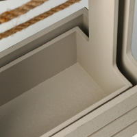 Набор кашпо деревянных 2 в 1 (25.5&times;15&times;30; 20&times;12&times;23) "Прованс", светло-серый