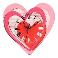 Часы настенные интерьерные "Сердца", d-23 см Часы настенные интерьерные "Сердца", d-23 см
