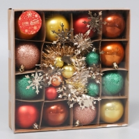 Набор шаров пластик d-6 и 2,5 см, 21 шт &laquo;Каникулы&raquo; яркое ассорти, мишура 1 м, микс