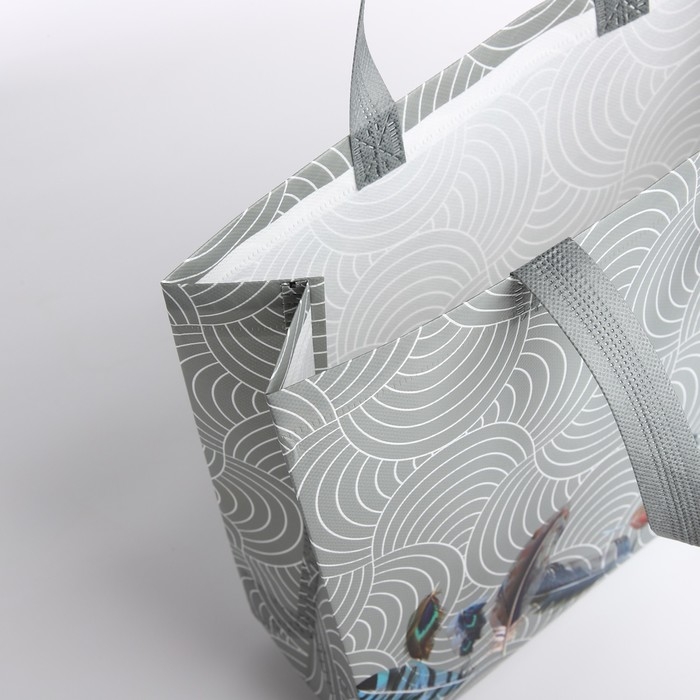 Сумка хозяйственная без застёжки, цвет серый