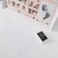 Фоторамка на 12 фото 3х3 см с штемп.подушкой "Такой маленький" белая 2х38х20 см