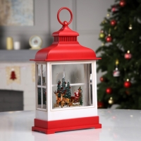 Светодиодная фигура «Фонарь с упряжкой» 16.5 × 26.5 × 7.8 см, пластик, батарейки ААх3 (не в комплекте), USB, свечение тёплое белое Светодиодная фигура «Фонарь с упряжкой» 16.5 × 26.5 × 7.8 см, пластик, батарейки ААх3 (не в комплекте), USB, свечение тёплое белое