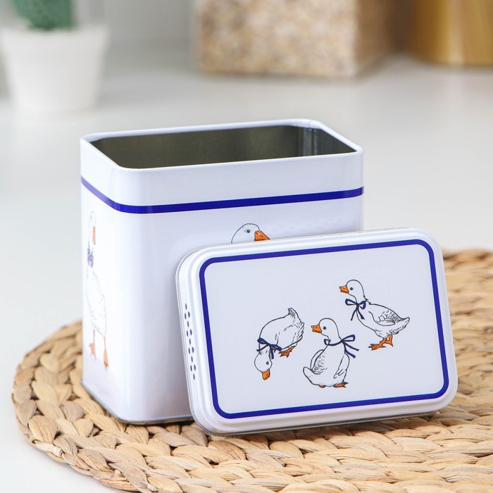 Банка для сыпучих продуктов &laquo;Гуси&raquo;, 600 мл, d=6,7 см