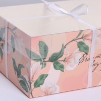 Коробка для капкейка, кондитерская упаковка, 6 ячеек &laquo;Счастье внутри&raquo;, 23 х 16 х 10 см