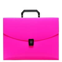 Папка-портфель А4 на замке, Calligrata "Неон", 1 отделение, пластиковая, 700 мкм, фуксия Папка-портфель А4 на замке, Calligrata "Неон", 1 отделение, пластиковая, 700 мкм, фуксия