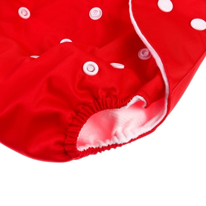 Многоразовый подгузник, 3-15 кг, цвет красный, Крошка Я Многоразовый подгузник, 3-15 кг, цвет красный, Крошка Я