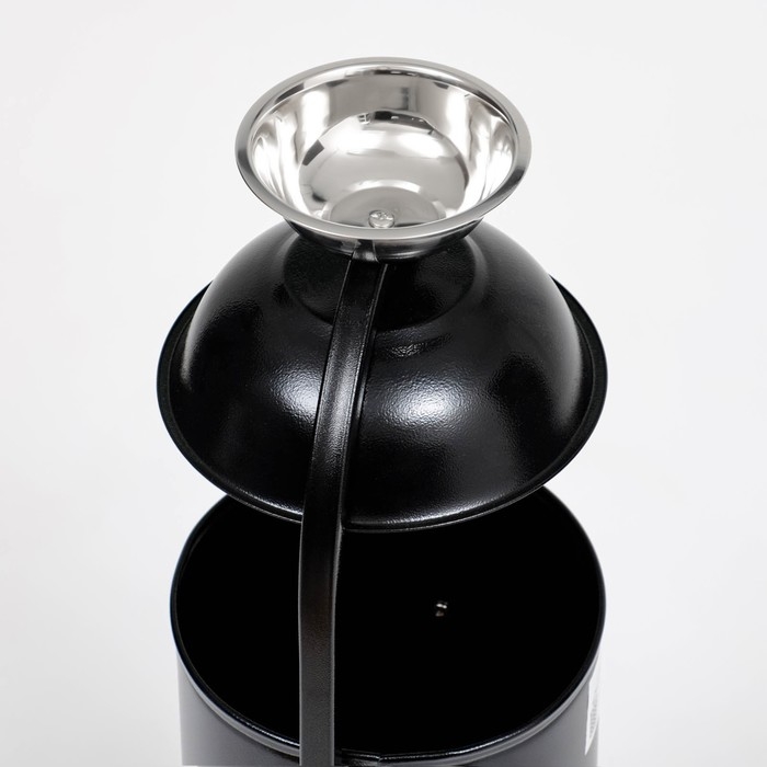 Урна уличная &laquo;Рубин 20&raquo; 21 л, 26,5 х 101 х 32 см, черная, бак 0,6 мм