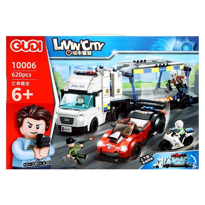 Конструктор Полиция &laquo;Автоугонщики&raquo;, 620 деталей