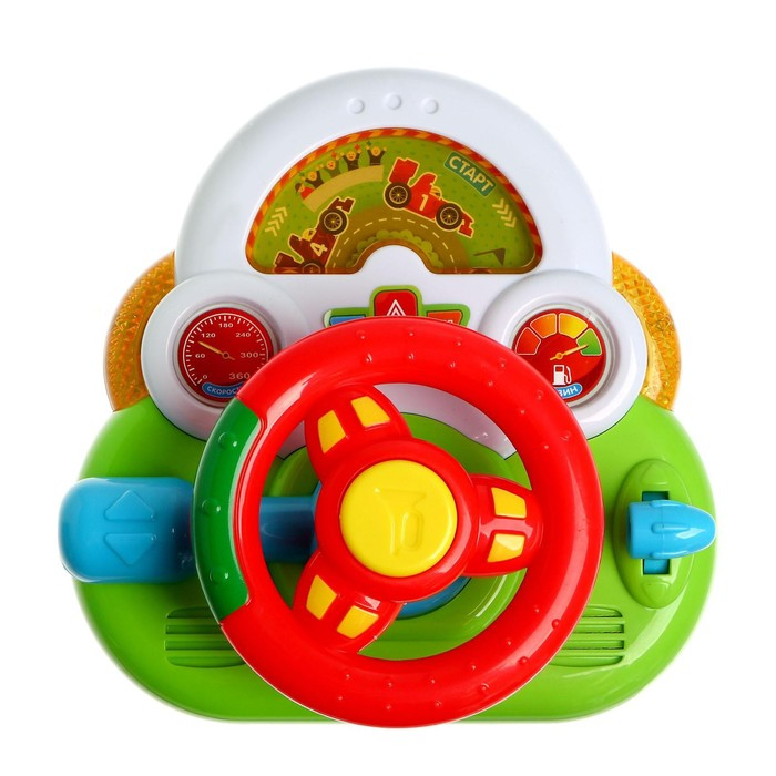 Музыкальный руль &laquo;Машинки&raquo;, световые и звуковые эффекты, работает от батареек