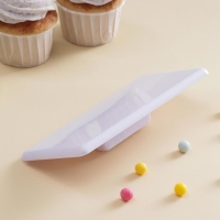 Шпатель кондитерский с ручкой Доляна, 16,4&times;8,3&times;3 см, цвет белый