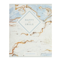 Комплект тетрадей из 4 штук, 96 листов в клетку Calligrata "Мрамор", обложка мелованный картон хром, блок №2, белизна 75% (серые листы)