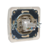 Розетка компьютерная одноместная Luazon Lighting "Орион", скрытая, белая Розетка компьютерная одноместная Luazon Lighting "Орион", скрытая, белая