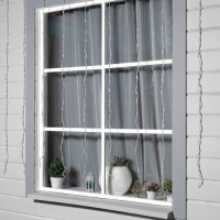 Гирлянда &laquo;Водопад&raquo; 2 &times; 1.5 м, IP44, прозрачная нить, 400 LED, свечение белое, 8 режимов, 220 В