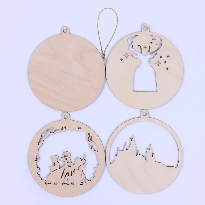 Заготовки для творчества. Деревянная ёлочная подвеска &laquo;Новый год! Волшебники&raquo;
