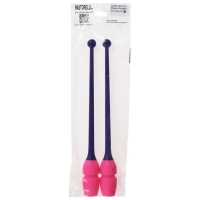 Булавы для художественной гимнастики вставляющиеся Pastorelli MASHA FIG, 40,5 см, цвет фиолетовый/розовый