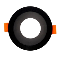 Светильник встраиваемый под лампу MR16, круг, пластик, черный