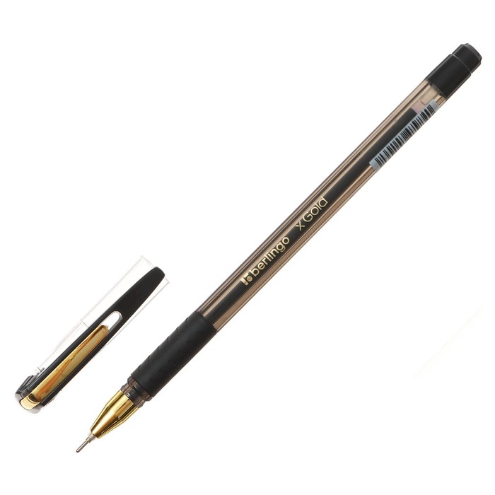 Ручка шариковая xGold, узел 0.7 мм, чернила чёрные, игольчатый стержень, грип Ручка шариковая xGold, узел 0.7 мм, чернила чёрные, игольчатый стержень, грип