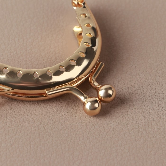 Фермуар пришивной «Полукруг», с кольцом, 5,3 × 4 см, цвет золотой Фермуар пришивной «Полукруг», с кольцом, 5,3 × 4 см, цвет золотой