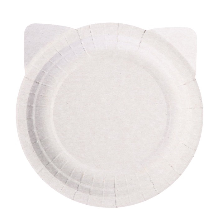 Набор бумажных тарелок &laquo;Кошки с ушками&raquo;, в т/у плёнке, 6 шт., 18 см