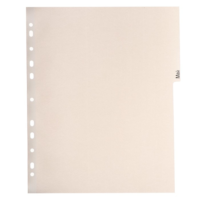 Набор разделителей листов А4+ Office-2000, по месяцам ЯНВ-ДЕК, 12 листов, цветные, пластик 140 мкм