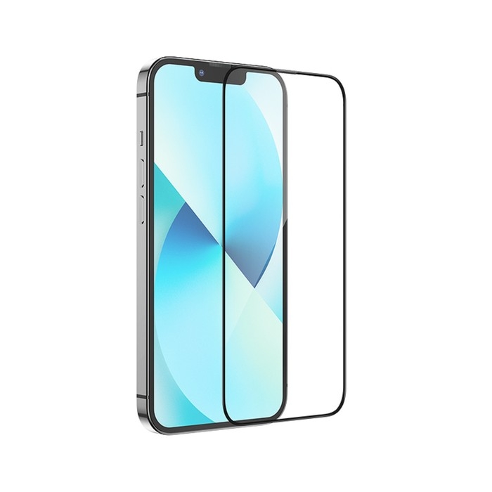 Защитное стекло Hoco A26, для iPhone 13 mini, с защитной сеткой для микрофона, черная рамка Защитное стекло Hoco A26, для iPhone 13 mini, с защитной сеткой для микрофона, черная рамка