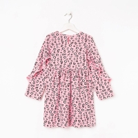 Платье для девочки, цвет розовый/леопард, рост 98 см Платье для девочки, цвет розовый/леопард, рост 98 см